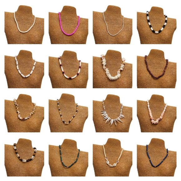 NEW Summertime Seashell Necklace, Green, 16" - Picture 4 of 6